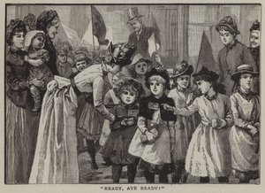 "Ready, aye ready!": a group of children going on a summer trip to the countryside (engraving) بواسطة مدرسة اللغة الإنجليزية