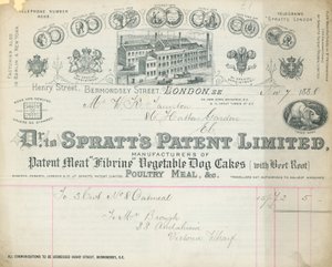 إيصال للدكتور Spratts Patent Limited بواسطة مدرسة اللغة الإنجليزية
