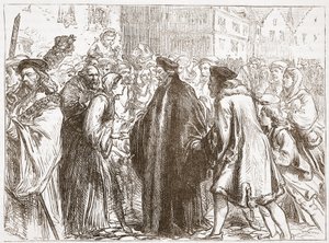 استقبال جون هوس في نورمبرغ ، توضيح من تاريخ البروتستانتية بقلم جيمس أيتكين ويلي (1808-1890) ، حانة. 1878 بواسطة مدرسة اللغة الإنجليزية