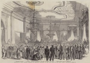 Reception of the Japanese Embassy by President Buchanan in the East Room of the White House, Washington (engraving) بواسطة مدرسة اللغة الإنجليزية