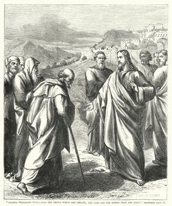 لذا أعط لقيصر ما لقيصر ولله ما هو لله ، متى 22 ، 21 (نقش) بواسطة مدرسة اللغة الإنجليزية