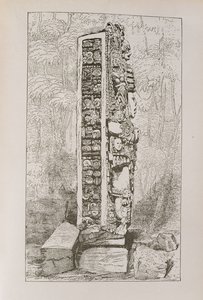 تمثيل المايا الهيروغليفية على لوحة ، من "السرد والتاريخ النقدي لأمريكا" ، حانة. عام 1889 بواسطة مدرسة اللغة الإنجليزية