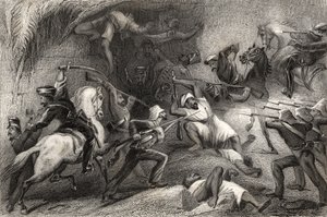 صد طلعة من دلهي ، من "تاريخ التمرد الهندي" نُشر عام 1858 بواسطة مدرسة اللغة الإنجليزية