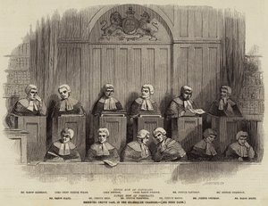 Reserved Crown Case, in the Exchequer Chamber (engraving) بواسطة مدرسة اللغة الإنجليزية