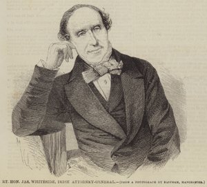 Right Honourable Jas Whiteside, Irish Attorney-General (engraving) بواسطة مدرسة اللغة الإنجليزية