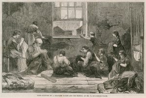 غرفة يشغلها خياط عسكري وعائلته ، في No 10 Hollybush-Place بواسطة مدرسة اللغة الإنجليزية