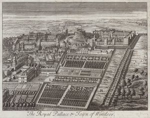 Royal palace and town of Windsor, Berkshire (engraving) بواسطة مدرسة اللغة الإنجليزية