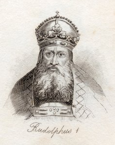 رودولف الأول من ألمانيا ، من "قاموس كراب التاريخي" ، نُشر عام 1825 بواسطة مدرسة اللغة الإنجليزية
