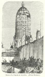 أطلال معبد في أيوثيا (نقش) بواسطة مدرسة اللغة الإنجليزية