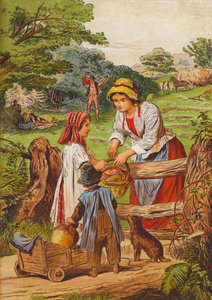 مشهد ريفي (طباعة حجرية ملونة) بواسطة مدرسة اللغة الإنجليزية