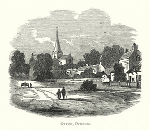Ryton, Durham (engraving) بواسطة مدرسة اللغة الإنجليزية