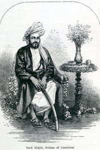 سعيد ماجد ، سلطان زنجبار (نقش) بواسطة مدرسة اللغة الإنجليزية