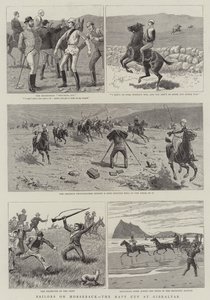 البحارة على ظهور الخيل ، كأس البحرية في جبل طارق (نقش) بواسطة مدرسة اللغة الإنجليزية