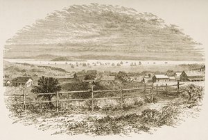 سان فرانسيسكو عام 1849 ، من "الصور الأمريكية" ، نشرتها جمعية المسالك الدينية ، 1876 (النقش) بواسطة مدرسة اللغة الإنجليزية