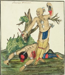 سافاج واريور ، c.1800 (قلم ومرحاض على ورق) بواسطة مدرسة اللغة الإنجليزية