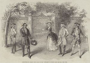 مشهد من أوبرا السيد Balfe الجديدة لـ "Bondman" ، في مسرح Drury Lane ، The Duel (نقش) بواسطة مدرسة اللغة الإنجليزية