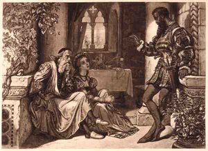 مشهد من عطيل ، الفصل الأول ، المشهد 3 ، بقلم ويليام شكسبير (1564-1616) (نقش) بواسطة مدرسة اللغة الإنجليزية