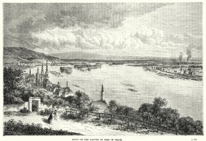 Scene on the Danube in time of peace (engraving) بواسطة مدرسة اللغة الإنجليزية