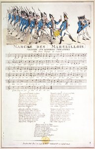 ورقة النتائج لـ "La Marseillaise" ، من تأليف Rouget de l