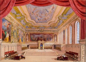 تعيين التصميم لتاجر البندقية بقلم ويليام شكسبير ، 1858 (مرحاض على ورق) بواسطة مدرسة اللغة الإنجليزية