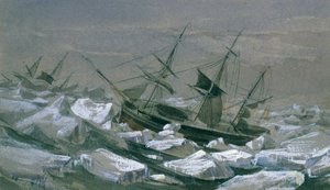 Shipment of James Clark Ross with the ships 