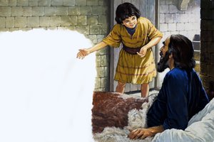 رجل مريض وصبي بواسطة مدرسة اللغة الإنجليزية