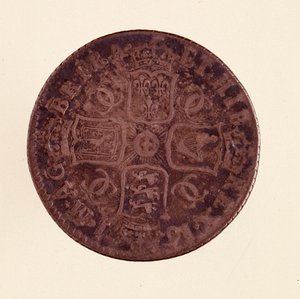 الفضة الإنجليزية جروشن ، عهد الملك تشارلز الثاني ملك إنجلترا (1630-1685) 1671. ديم. 2،4 سم نابولي ، المتحف الأثري بواسطة مدرسة اللغة الإنجليزية