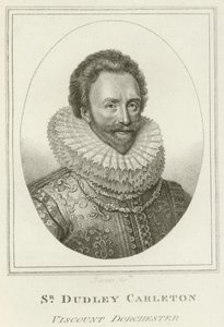 السير دودلي كارلتون ، Viscount Dorchester (نقش) بواسطة مدرسة اللغة الإنجليزية