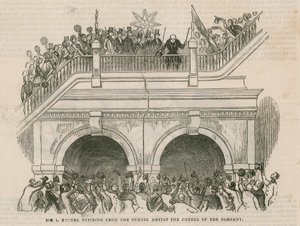 تقاعد السير Isambard Brunel من النفق وسط هتافات الشركة بواسطة مدرسة اللغة الإنجليزية