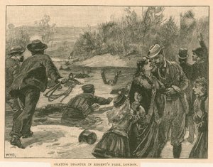 كارثة التزلج في ريجنتس بارك ، لندن ، عام 1867 بواسطة مدرسة اللغة الإنجليزية