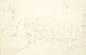 Sketch for College Green (pencil on paper) بواسطة مدرسة اللغة الإنجليزية