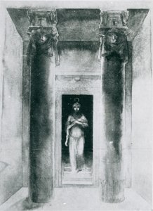 رسم مينا ماذرز (1865-1928) في دور الكاهنة الكبرى أناري ، عمل طقوس إيزيس ، باريس ، 1899 بواسطة مدرسة اللغة الإنجليزية