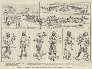 اسكتشات في Rawul Pindi Durbar (نقش) بواسطة مدرسة اللغة الإنجليزية