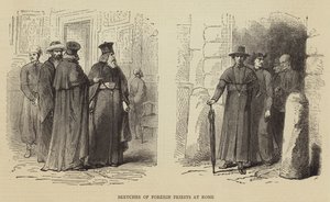 Sketches of Foreign Priests at Rome (engraving) بواسطة مدرسة اللغة الإنجليزية