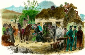الظروف الاجتماعية في أيرلندا في عام 1848 طرد الفلاحين (صورة توضيحية لندن نيوز في 16 ديسمبر 1848) بواسطة مدرسة اللغة الإنجليزية