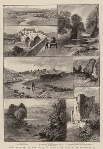 بعض الرسومات التخطيطية على Coquet ، وهو نهر صيد شهير في نورثمبرلاند (نقش) بواسطة مدرسة اللغة الإنجليزية