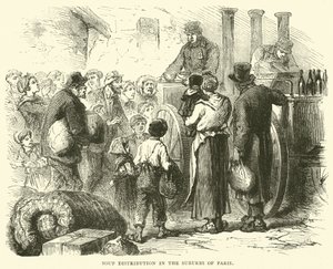 توزيع الحساء في ضواحي باريس ، ديسمبر 1870 بواسطة مدرسة اللغة الإنجليزية
