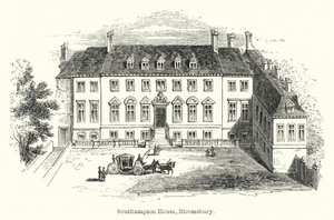 Southampton House, Bloomsbury (engraving) بواسطة مدرسة اللغة الإنجليزية