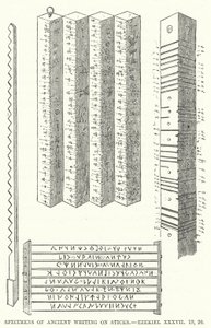 Specimens of Ancient Writing on Sticks, Ezekiel XXXVII بواسطة مدرسة اللغة الإنجليزية