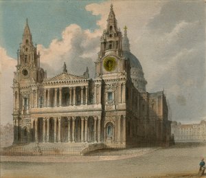 Spooners Protean Views: كاتدرائية سانت بولس ، تظهر أكشاك شركات المدينة ومستشفى Christs في زيارة Queens إلى Guildhall بواسطة مدرسة اللغة الإنجليزية