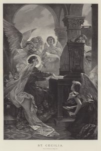 St Cecilia (engraving) بواسطة مدرسة اللغة الإنجليزية