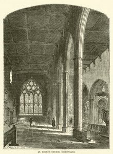 كنيسة سانت هيلين ، Bishopsgate (نقش) بواسطة مدرسة اللغة الإنجليزية