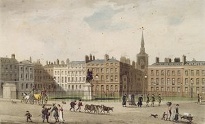 ساحة سانت جاميس ، 1812 (ألوان مائية) بواسطة مدرسة اللغة الإنجليزية