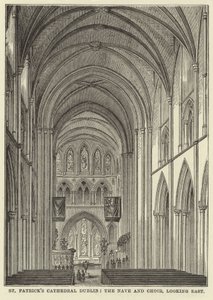 كاتدرائية القديس باتريك دبلن ، والصحن والجوقة ، تطل على الشرق بواسطة مدرسة اللغة الإنجليزية