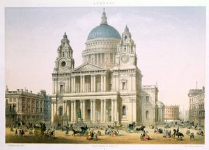 كاتدرائية سانت بول بقلم سي ريفير ، 1855 بواسطة مدرسة اللغة الإنجليزية