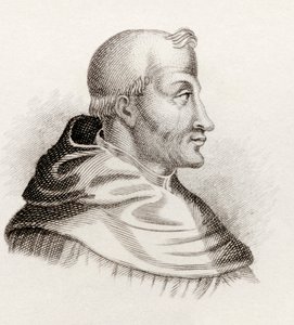 سانت توماس الاكويني ، من "قاموس كرابيس التاريخي" ، نُشر عام 1825 بواسطة مدرسة اللغة الإنجليزية