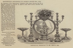 Testimonial presented to Mr Deputy Fry (engraving) بواسطة مدرسة اللغة الإنجليزية