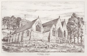 كنيسة Tettenhall (نقش) بواسطة مدرسة اللغة الإنجليزية