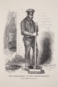 The Able-Bodied Pauper Street-Sweeper ، من daguerreotype بقلم ريتشارد بيرد ، التوضيح من London Labour و London Poor بواسطة Henry Mayhew ، الحانة. 1862 بواسطة مدرسة اللغة الإنجليزية