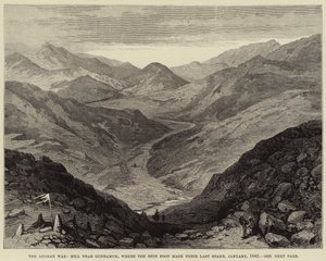 The Afghan War, Hill near Gundamuk, where the 44th Foot made their Last Stand, January 1842 (engraving) بواسطة مدرسة اللغة الإنجليزية
